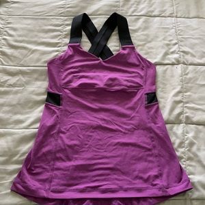 Lululemon Racerback. Purple/black. Size 4 NWOT